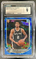 Dylan Harper 2025 Bowman Sapphire #BCV-2 Chrome RC Spurs CGC 9