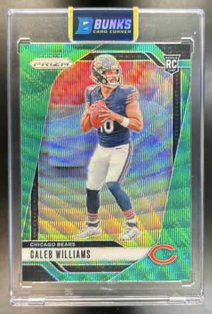 Caleb Williams 2024 Panini Prizm #301 Green Wave RC Bears