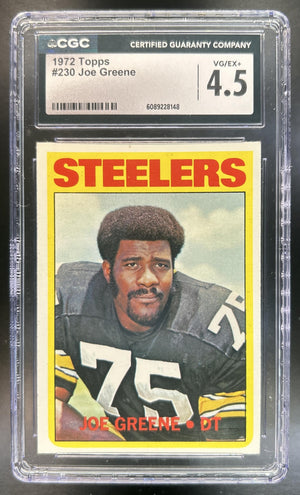 Joe Greene 1972 Topps HOF #230 Steelers CGC 4.5