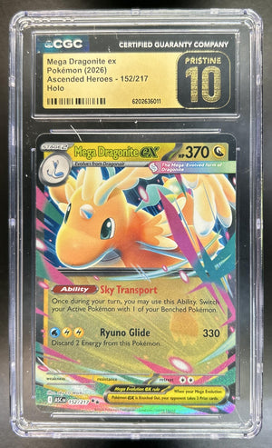 Mega Dragonite ex Ascended Heroes #152/217 Double Rare CGC Pristine 10