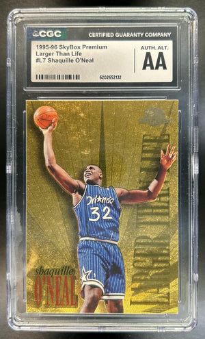 Shaquille O'Neal 1995-96 Skybox Premium #L7 Larger Than Life Magic