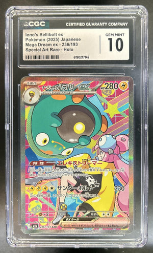 Iono's Bellibolt ex Mega Dream #236/193 Special Art Rare CGC 10