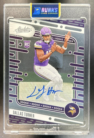 Dallas Turner 2024 Panini Absolute #117 Signature Rookies RC Auto Vikings