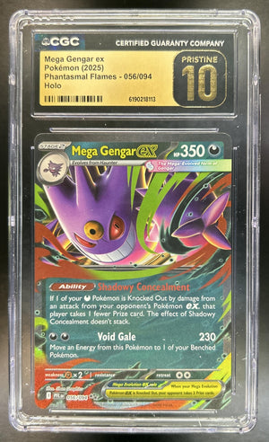 Mega Gengar ex Phantasmal Flames #056/094 Double Rare CGC Pristine 10
