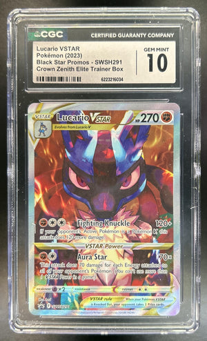Lucario VST Sword & Shield Black Star Promos #SWSH291 2022 CGC 10