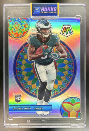 DeVonta Smith 2021 Panini Mosaic #GM-27 Glass Mosaic RC Eagles