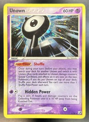Unown EX Unseen Forces #L /28 Holo LP