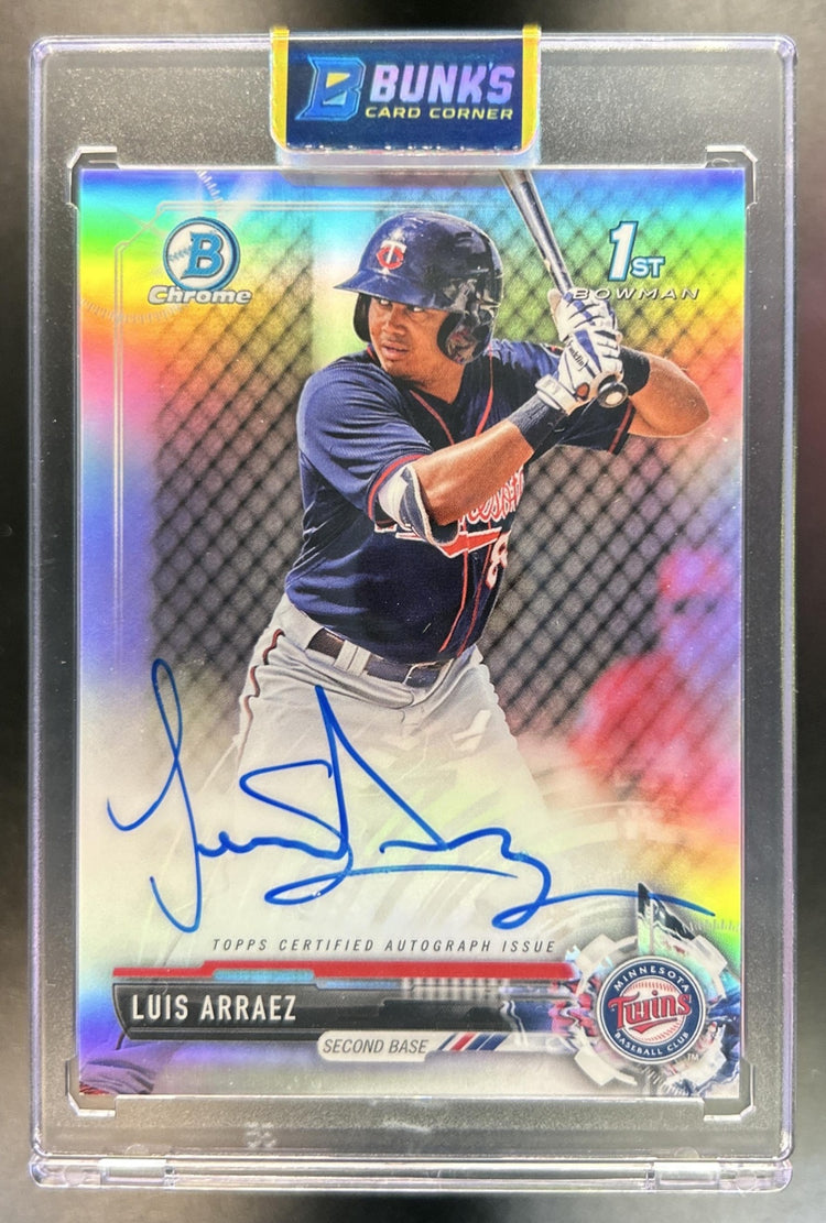 Luis Arraez 2017 Bowman Chrome #CPA-LA Prospect Auto Refractor 321/499 Twins