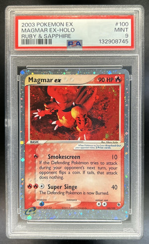Magmar ex Ruby & Sapphire #100/109 Holo PSA 9