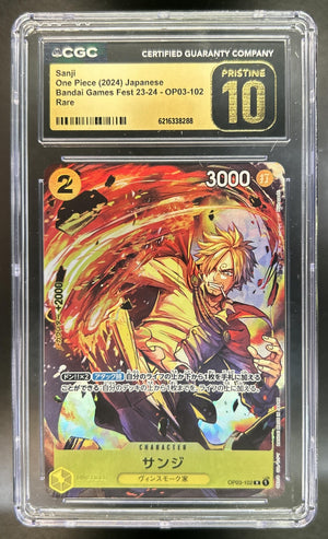 Sanji Bandai Game Fest #OP03-102 Promos CGC Pristine 10
