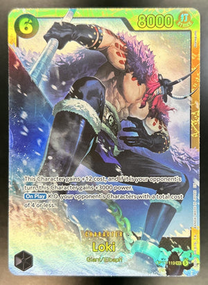 Loki The World's Strongest Warriors #OP17-119 Secret Rare