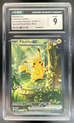 Pikachu ex Ascended Heroes #276/217 Special Illustration Rare CGC 9