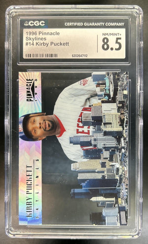Kirby Puckett 1996 Pinnacle #14 Skylines Twins CGC 8.5