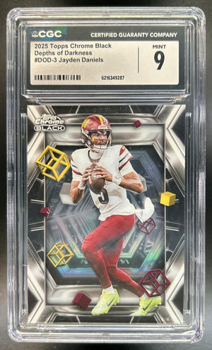 Jayden Daniels 2025 Topps Chrome Black #DOD-3 Depths of Darkness Commanders