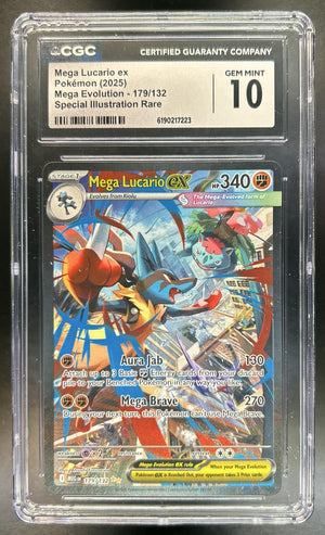 Mega Lucario ex Evolution #179/132 Special Illustration Rare CGC 10