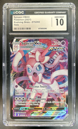 Sylveon VMAX Sword & Shield Evolving Skies #075/203 CGC 10