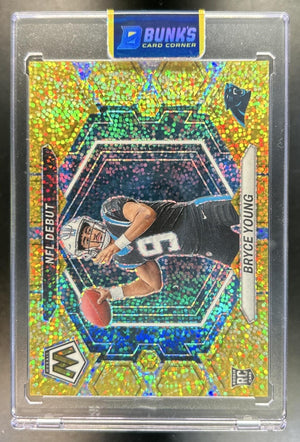 Bryce Young 2023 Panini Mosaic #ND-2 Gold Sparkle Prizm 8/24 RC NFL Debut Panthers