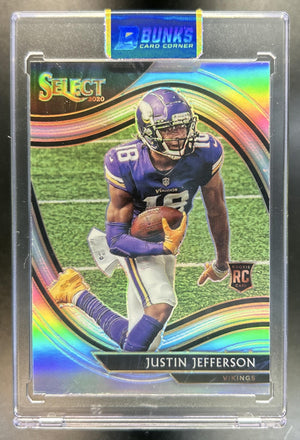 Justin Jefferson 2020 Panini Select #361 Silver Prizm Field Level RC Vikings