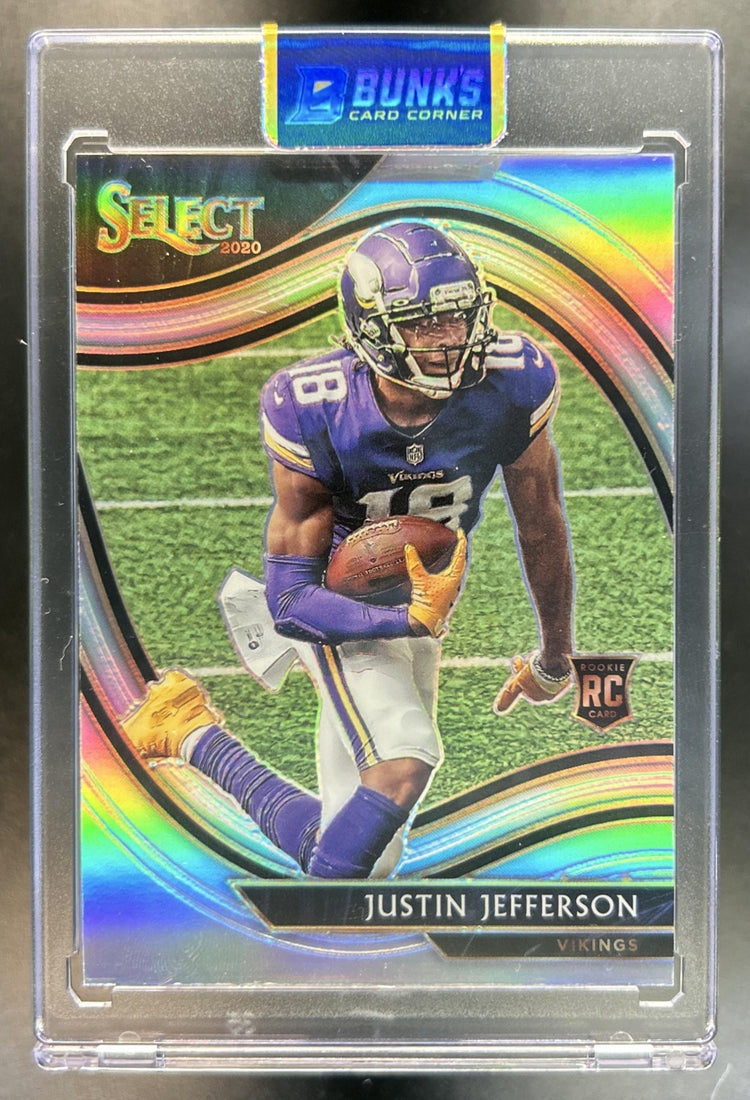 Justin Jefferson 2020 Panini Select #361 Silver Prizm Field Level RC Vikings