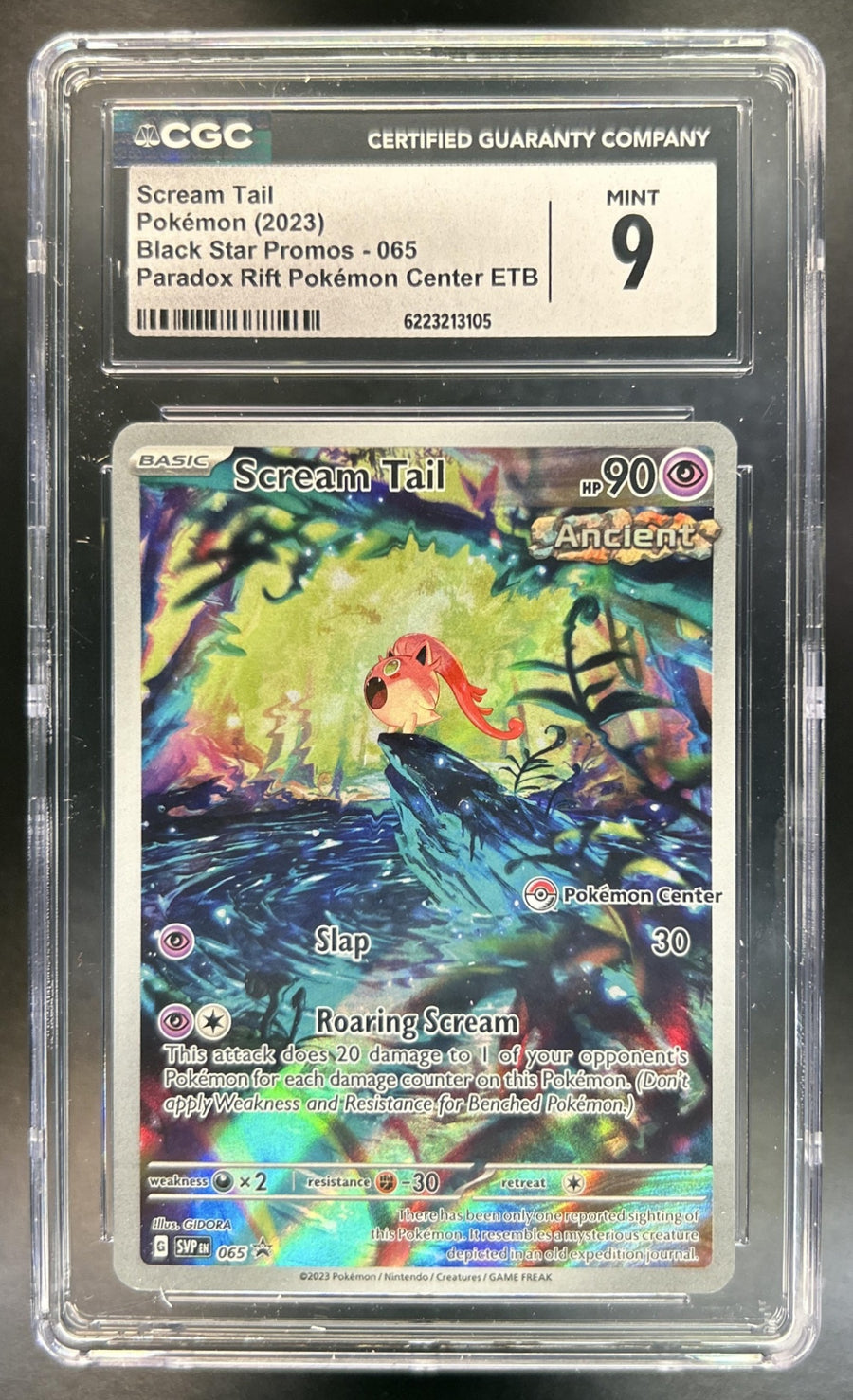 Scream Tail SV Black Star Promos #065b 2023 VAR CGC 9