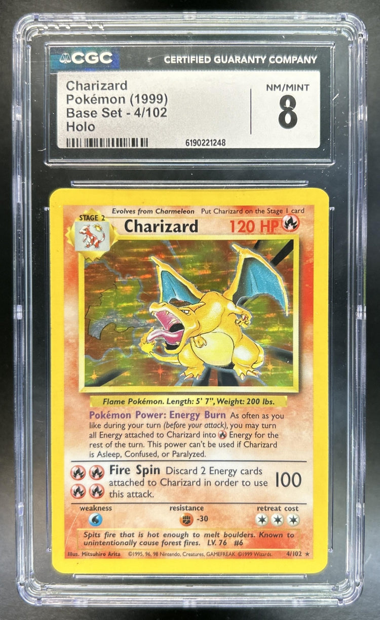 Charizard Set #4/102 CGC 8