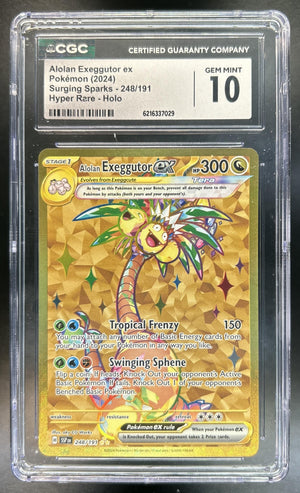 Alolan Exeggutor Ex Surging Sparks #248/191 CGC 10