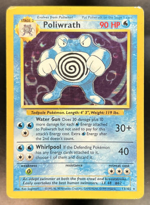 Poliwrath Unlimited #13/102 Set Holo HP
