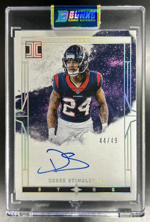 Derek Stingley Jr. 2024 Panini Impeccable #ISS-DSJ Stars Signatures Silver 44/49 Auto Texans