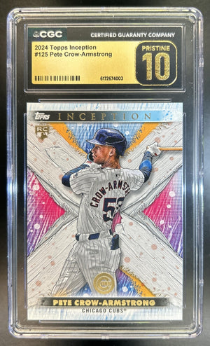 Pete Crow-Armstrong 2024 Topps Inception #125 Short Prints RC Cubs CGC Pristine 10
