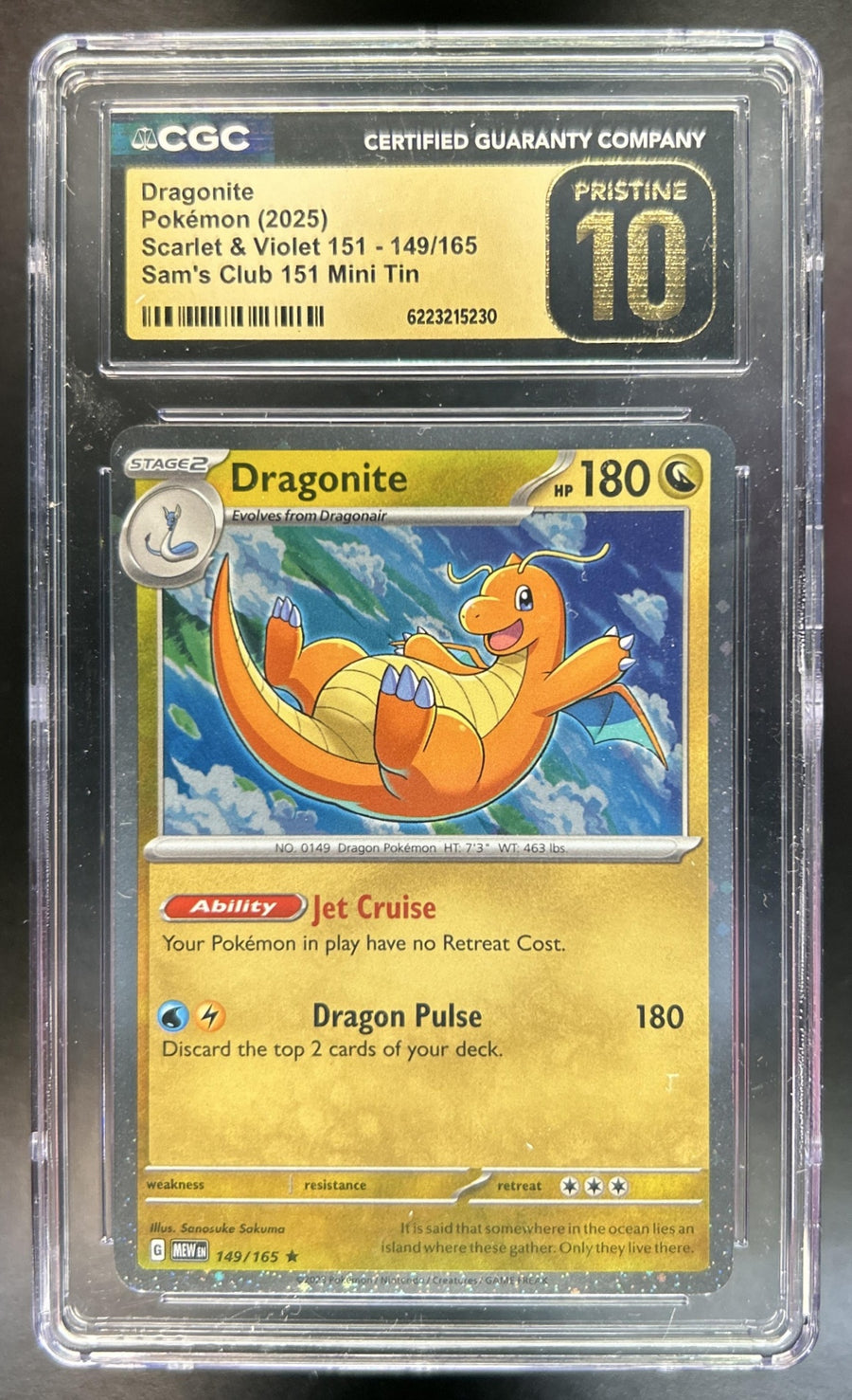 Dragonite SV 151 #149/165 CGC Pristine 10