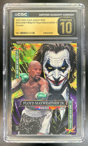 Floyd Mayweather Jr. 2025 Wild Card Jokers Wild Crystal CGC Pristine 10