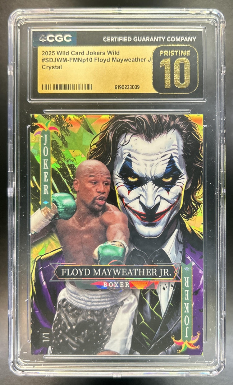 Floyd Mayweather Jr. 2025 Wild Card Jokers Wild Crystal CGC Pristine 10