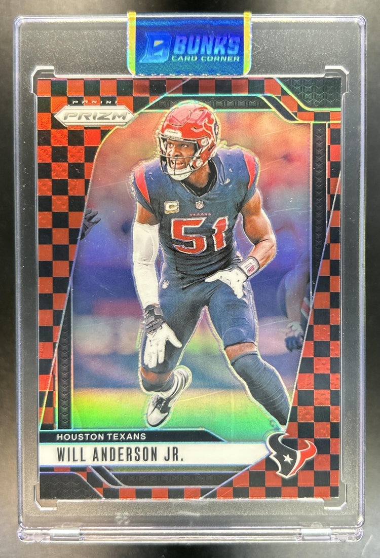 Will Anderson Jr. 2024 Panini Prizm #116 Black and Red Checker Texans
