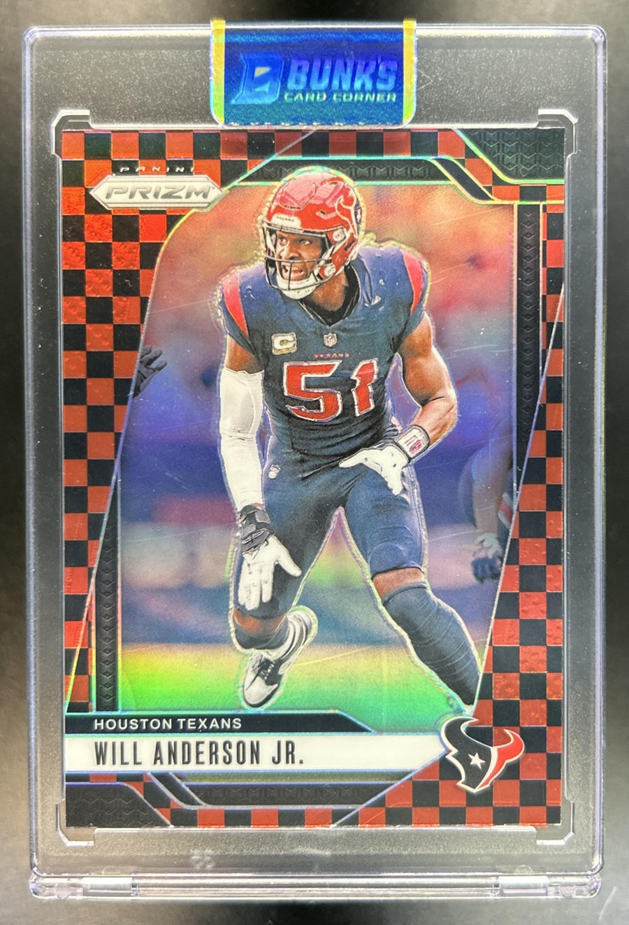 Will Anderson Jr. 2024 Panini Prizm #116 Black and Red Checker Texans