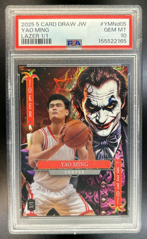 2025 Yao Ming Lazer 1/1 Card Draw PSA 10