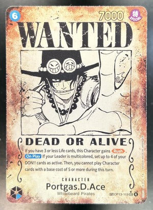 Portgas.D.Ace Carrying On His Will #OP13-119 Manga Art SSP