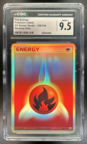 Fire Energy EX Ruby & Sapphire #108/109 Reverse Holo CGC 9.5
