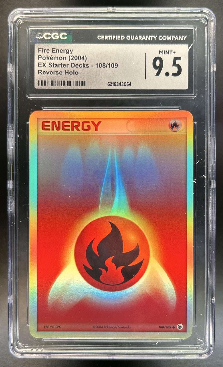 Fire Energy EX Ruby & Sapphire #108/109 Reverse Holo CGC 9.5