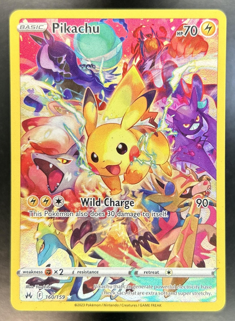 Pikachu Secret Rare Sword & Shield Crown Zenith #160/159