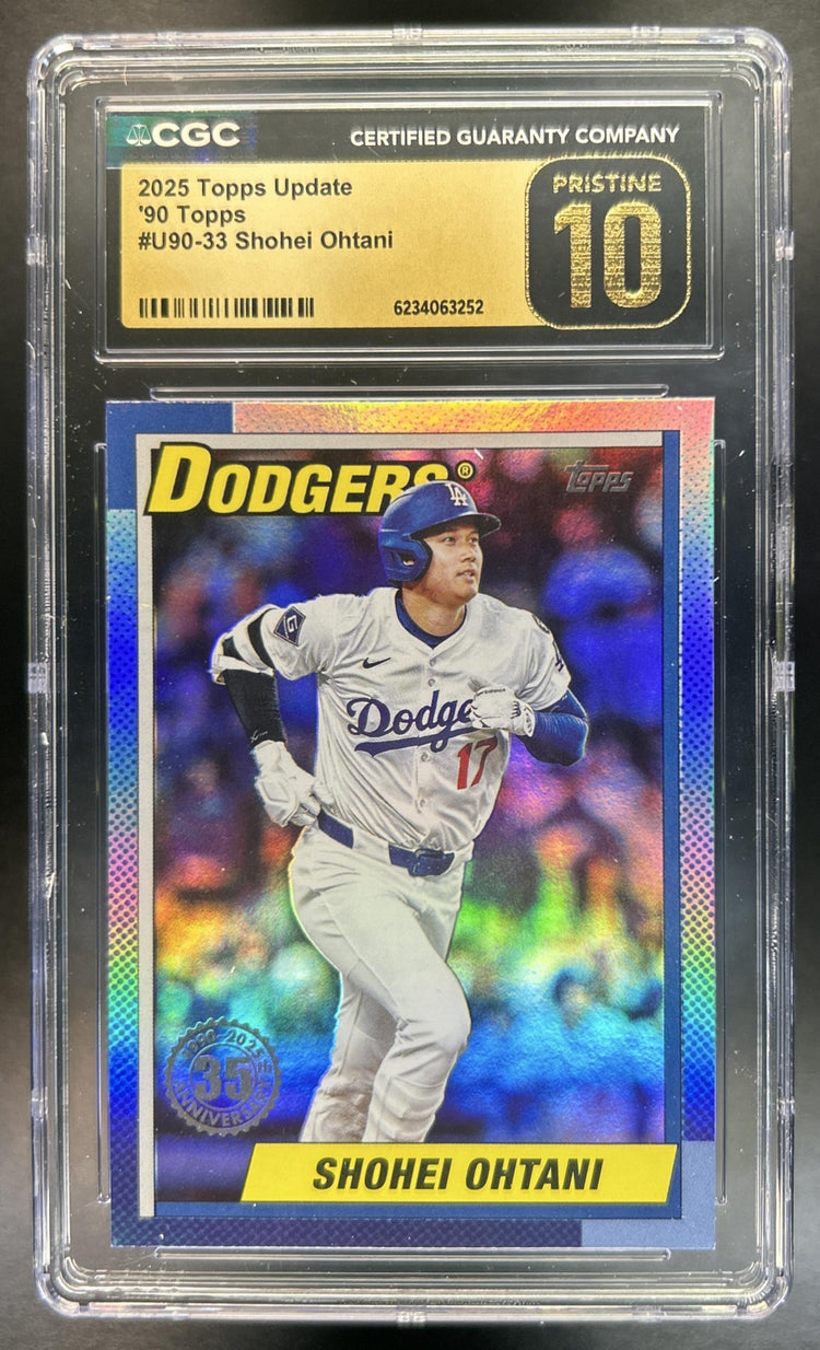 Shohei Ohtani 2025 Topps Update #U90-33 1990 Dodgers CGC Pristine 10