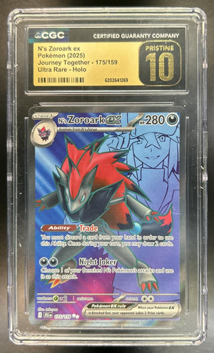 N's Zoroark ex Journey Together #175/159 CGC Pristine 10