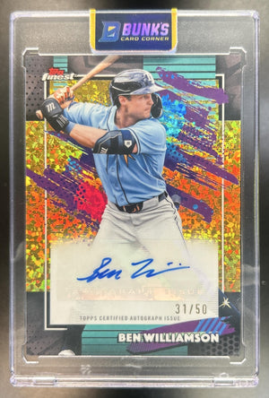 Ben Williamson 2026 Topps Finest #FMA-BW Mega Auto Gold Mini-Diamond Refractor 31/50 Rays