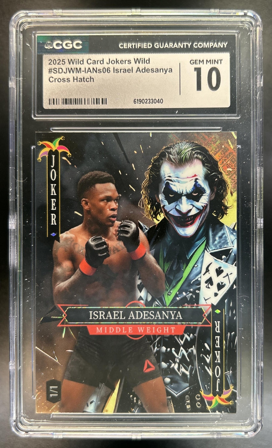 Israel Abanikanda 2023 Wild Card 5 Draw Stacked Deck #SD-IAA Joker Stealth Black RC Auto Jets CGC 10