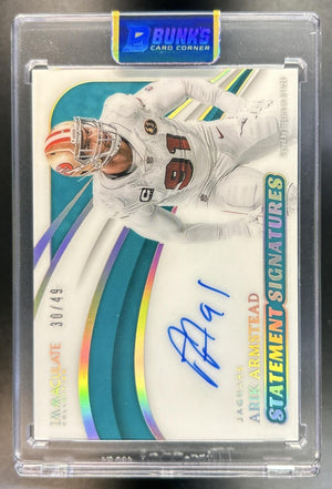 Arik Armstead 2023 Panini National Treasures #SIG-AAR Signatures Gold 30/49 Auto 49ers