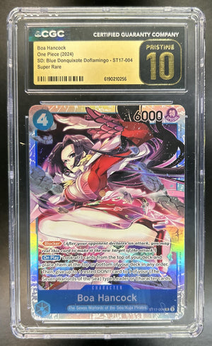 Boa Hancock Blue Donquixote Doflamingo #ST17-004 Super Rare Blue CGC 10