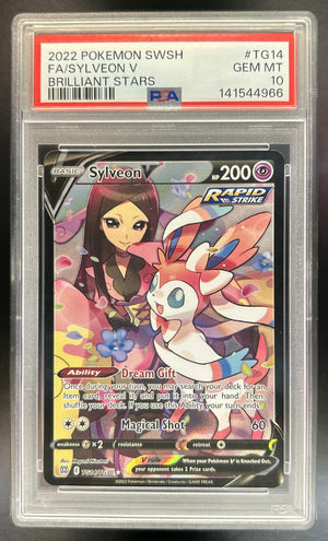 Sylveon V Sword & Shield Brilliant Stars #TG14/TG30 Trainer Gallery PSA 10