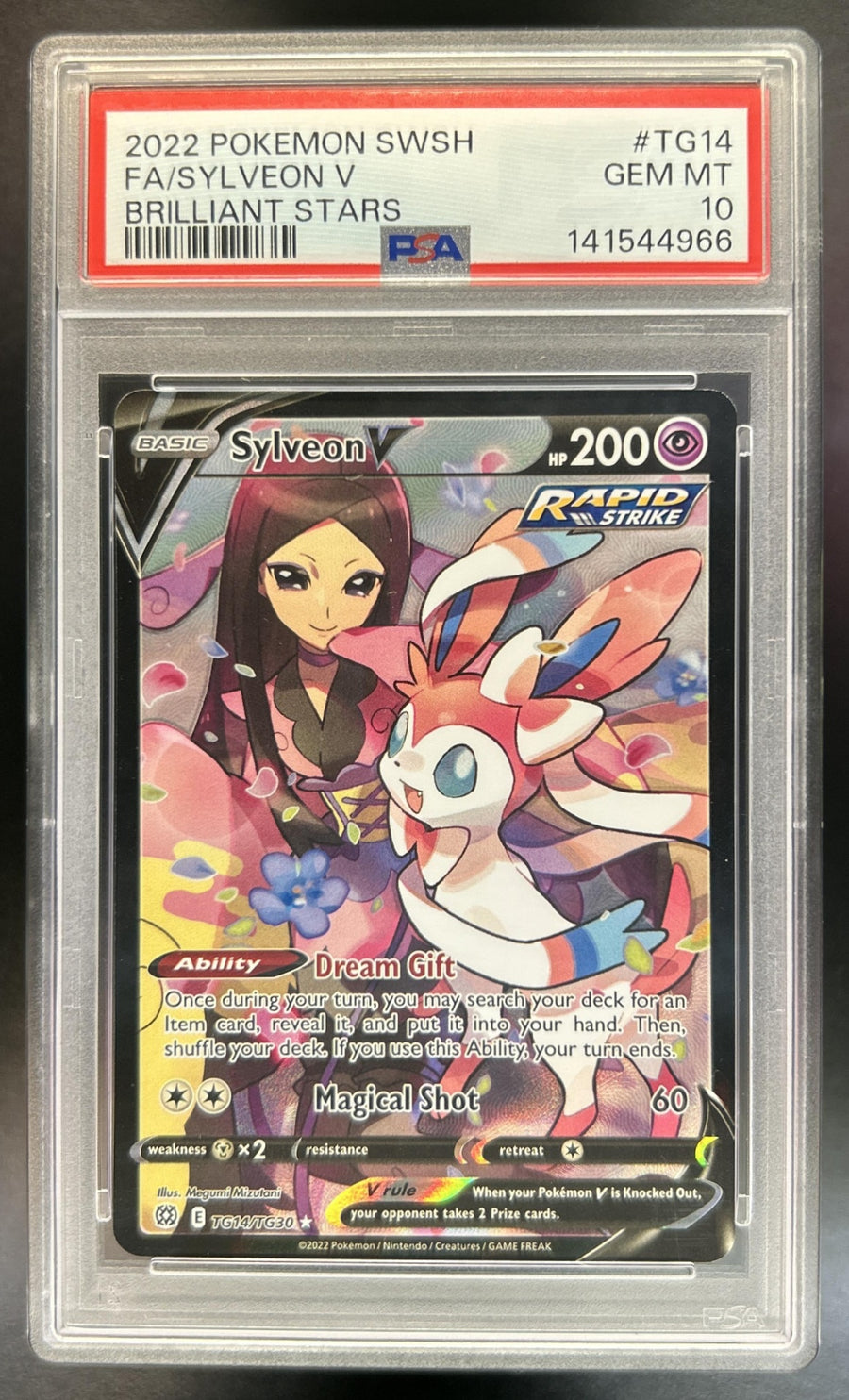 Sylveon V Sword & Shield Brilliant Stars #TG14/TG30 Trainer Gallery PSA 10