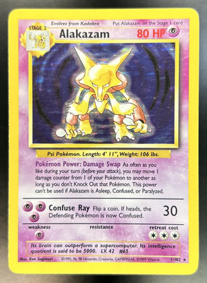 Alakazam Unlimited #1/102 Set Rare Holo MP