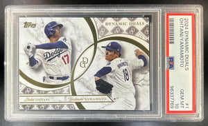 Shohei Ohtani Yoshinobu Yamamoto 2024 Topps Dynamic Duals #1 Dodgers PSA 10