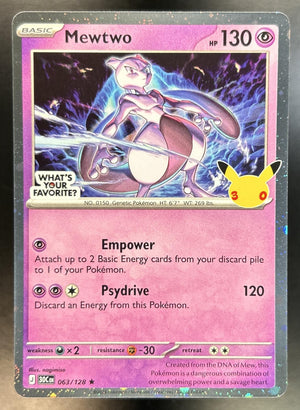 Mewtwo 30th Celebration #063/128 Rare